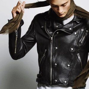 Burberry Brit Iconic Quilted Biker Motorcycle Leather Jacket XL - Prorsum SS11